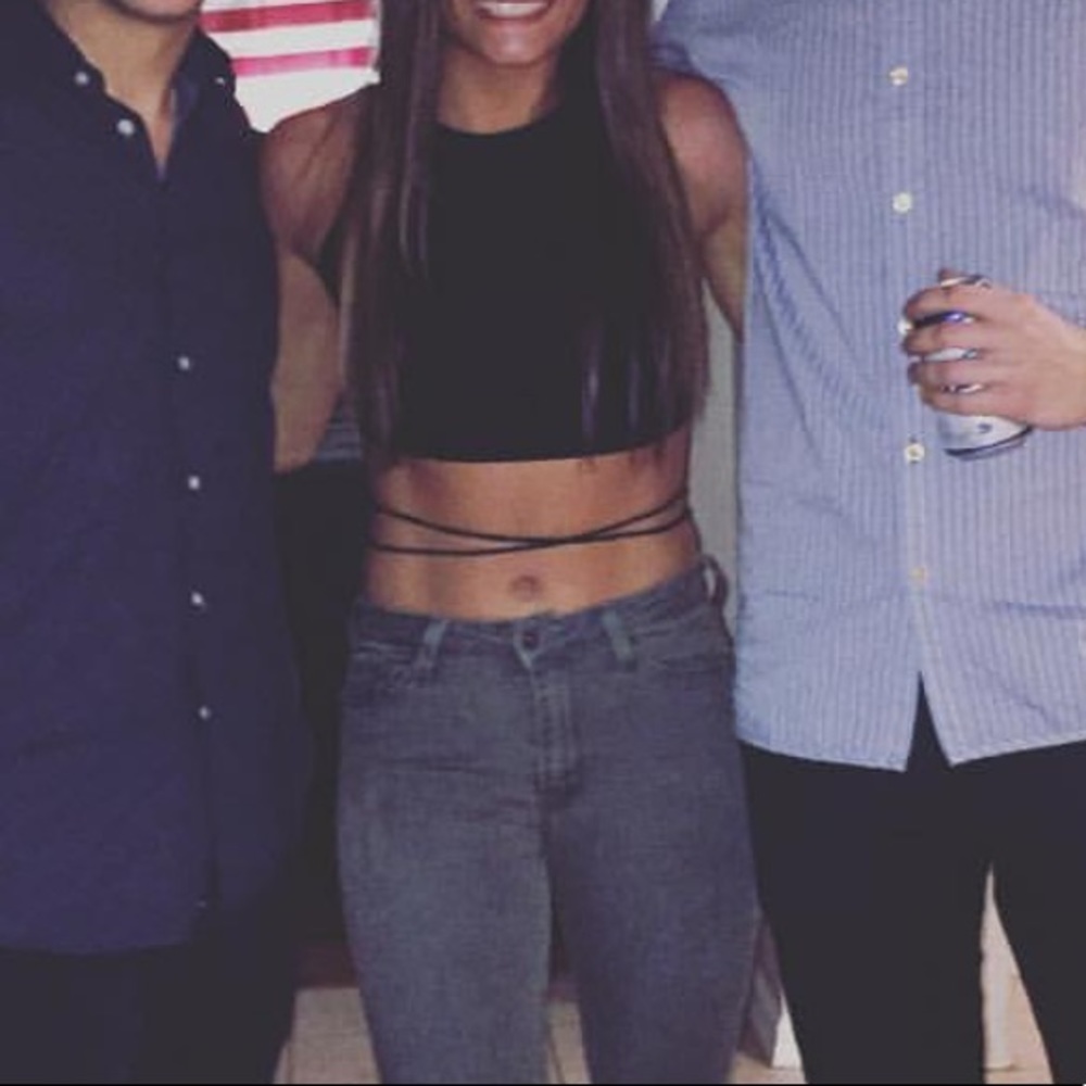 Black crop top